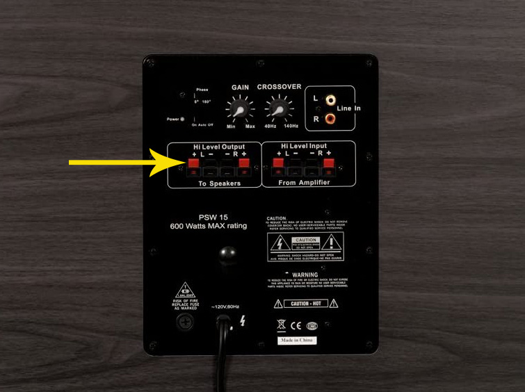 How to Easily Connect a Subwoofer to Speaker Level Outputs