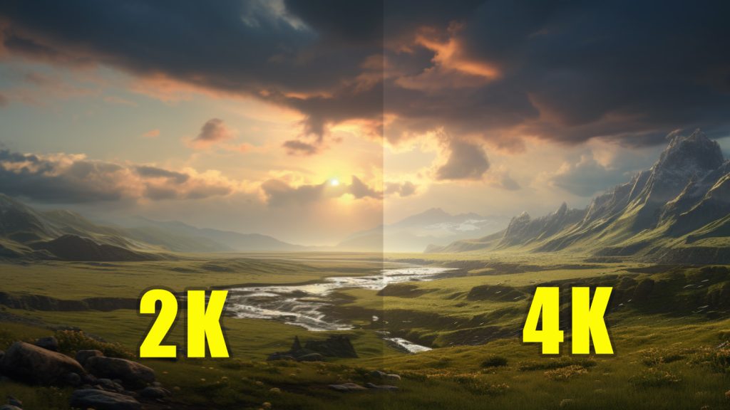 A comparison of 2K and 4K resolutions 